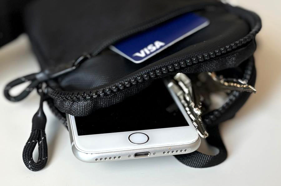 KEEPCLOSE – Crossbody-taske til værdigenstande RFID-beskyttet, mørkeblå