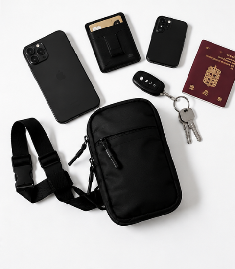 KEEPCLOSE – Crossbody bag för värdesaker- grå